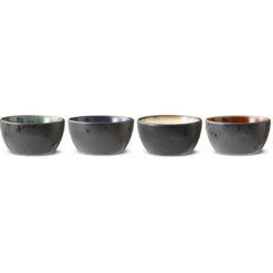 Bitz Skålesæt 4 Stk. Sort/assorteret 10 Cm