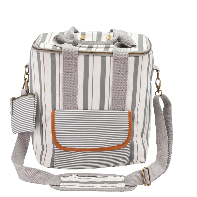 Xplore It Køletaske Stribet Hvid/grå 20,5 Liter 3 Xplore It Køletaske Stribet Hvid/grå 20,5 Liter