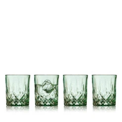 Lyngby Glas Sorrento Whiskyglas Grøn 32 Cl 4 Stk.