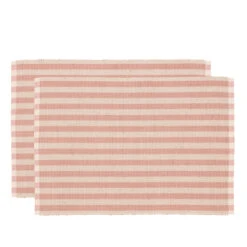 Södahl Statement Stripe Dækkeserviet Rose 2 Stk. 33x48 Cm