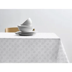 Södahl Forget-me-not Damask Dug Hvid 140 X 320 Cm