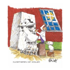 Architectmade Plakat Kunstneren I Sit Atelier 50x70 Cm