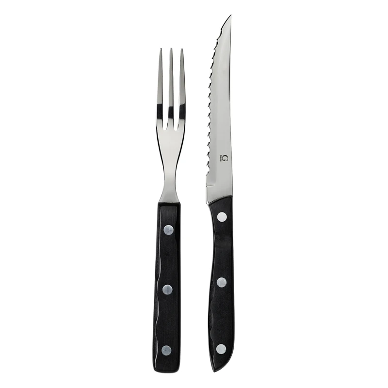 Gense Old Farmer Black Steakbestik/Grillbestik 4 Dele 3 Gense Old Farmer Black Steakbestik/Grillbestik 4 Dele