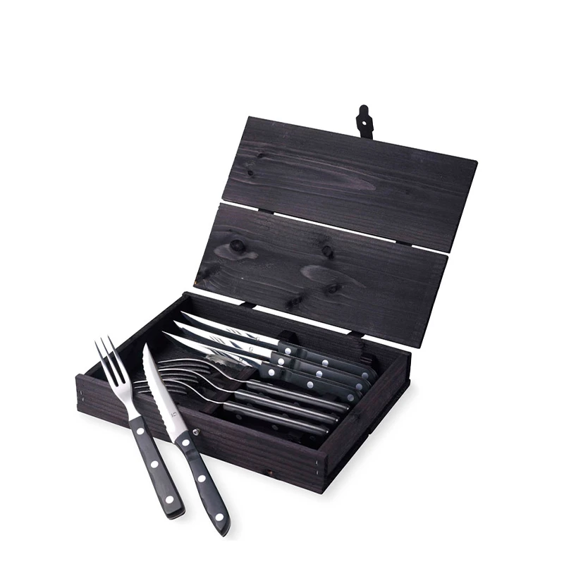 Gense Old Farmer Steak/Grillbestik Sort 8 Dele 3 Gense Old Farmer Steak/Grillbestik Sort 8 Dele