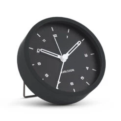 Karlsson Vækkeur Stål/sort 9 Cm