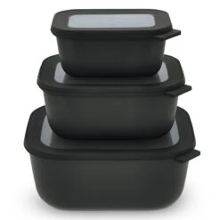 Mepal Cirqula Skålesæt Med Låg Høj Sort